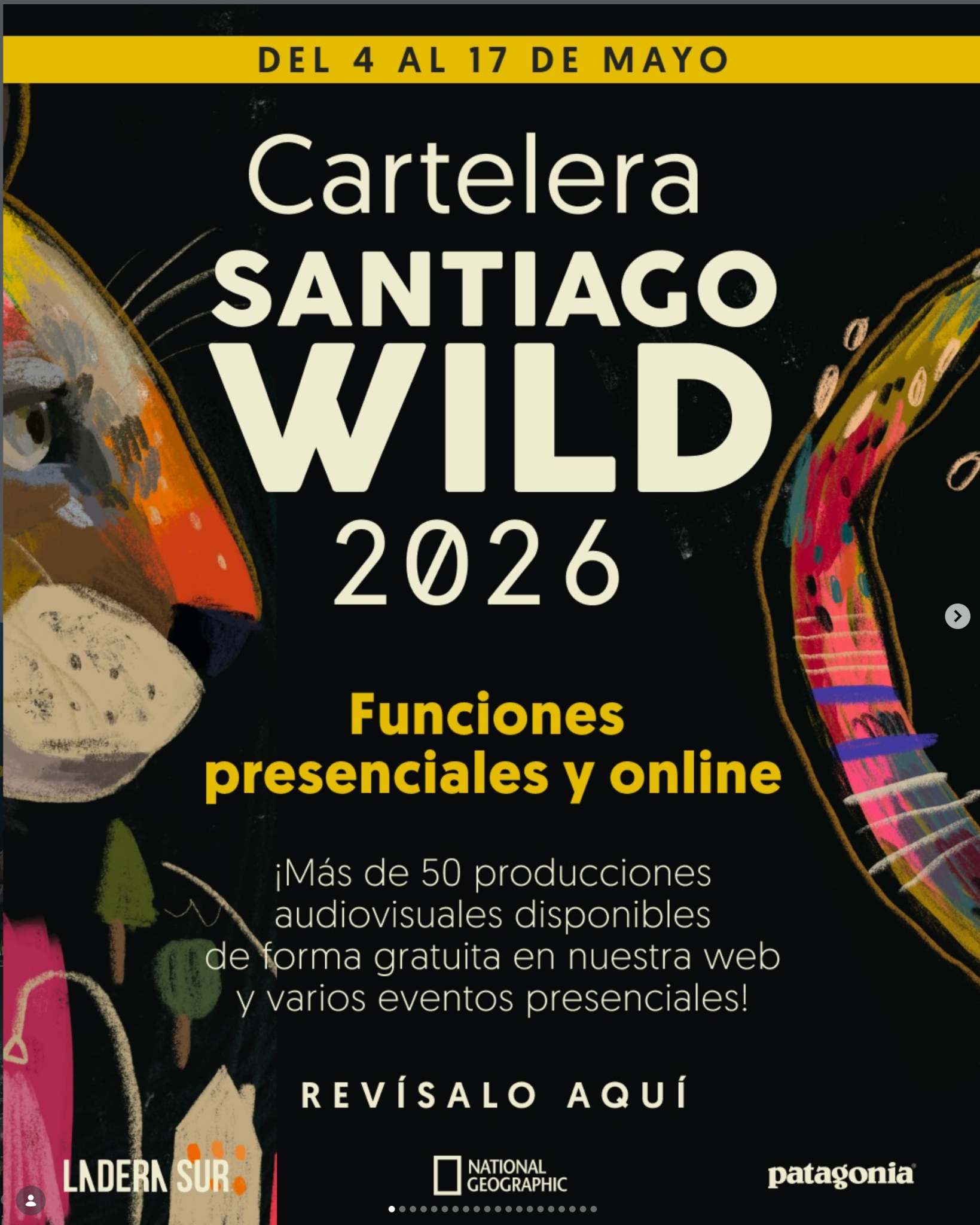 Santiago Wild 2026 festival programme poster